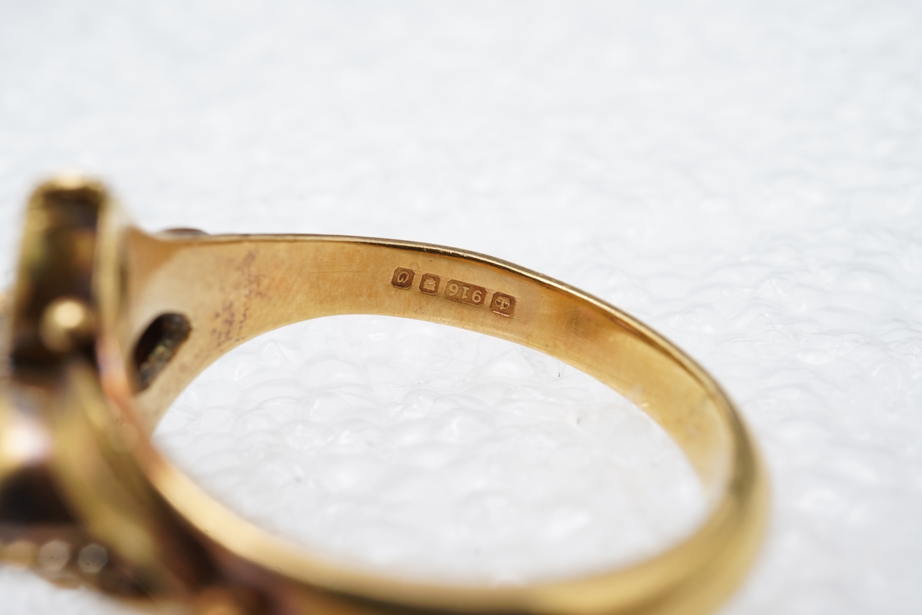 A pink tourmaline and diamond ring, circa 1988